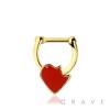 HEART DESIGN SEPTUM HINGED CLICKER